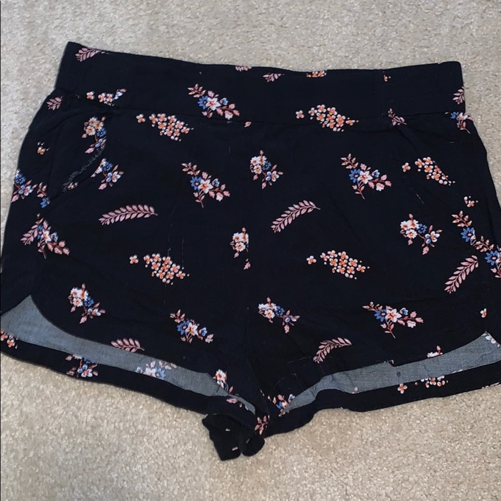 Express Floral Fabric Shorts